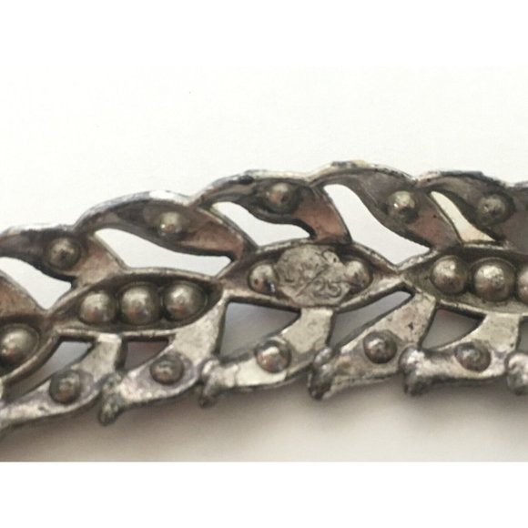 Little Nemo Feather Colored Rhinestone Brooch Pin Art Nouveau Vtg Jewelry Signed - Picture 7 of 9